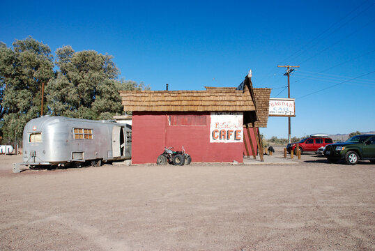 Bagdad Cafe on Route 66 in Newberry Springs, California, USA. August 8, 2007.