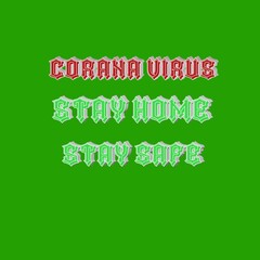 Letter stay home coronavirus colorful 3D abstract background white