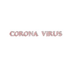 Letter stay home corona virus colorful 3D abstract background white