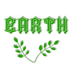 green eco text with leaves safe earth 