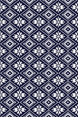 Geometric ethnic pattern seamless design for background or wallpaper. Ikat fabric pattern design concept. indian pattern.