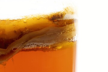 Anaerobic fermentation process of black tea kombucha, the CO2 gas bubbles that are produced are...