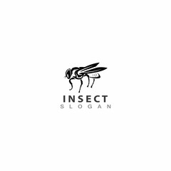 Simple minimalist flies insect logo image design style icon