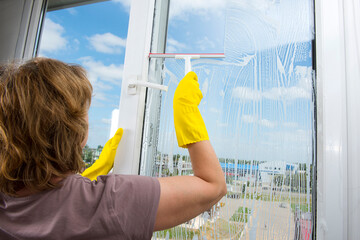 Homework washing windows.