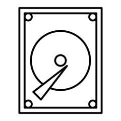 Vector Hard Disk Outline Icon Design