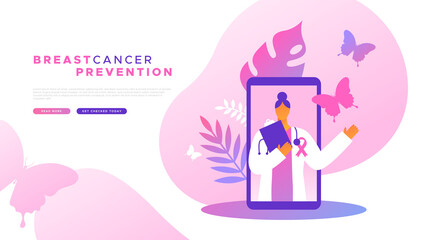 Breast cancer prevention phone app web template