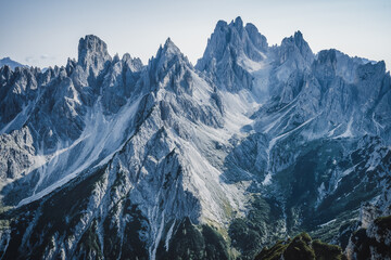 A breathtaking view of the mountain Cadini di Misurina in the Italian Alps, Dolomites