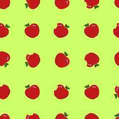 Apples seamless pattern. Vector illustration