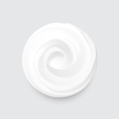 Cosmetic Cream Creme Smear Isolated on Background. Can be used separately. Vector.