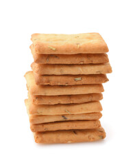 Front view of crackers with rosemary