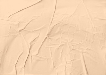 Fototapeta na wymiar Brown Glue, Wrinkled and Crumpled Paper Texture