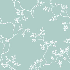 seamless pattern of branches and leaves