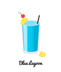 Blue Lagoon cocktail.