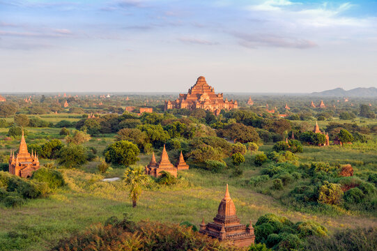 Myanmar (ex Birmanie). Bagan, Mandalay region. The plain of Bagan. Dhammayangyi temple