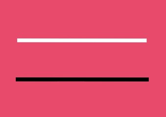 Composition of black and white stripes on red background