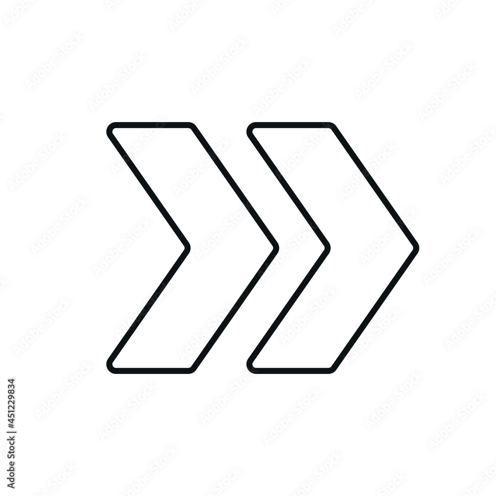 Poster arrow linear icon. thin line customizable illustration. contour symbol. vector isolated outline draw