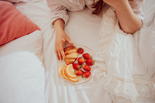 Happy Woman Celebrating Goodness With Simple Pleasures