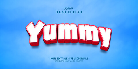 Fototapeta premium Editable text effect, Yummy text