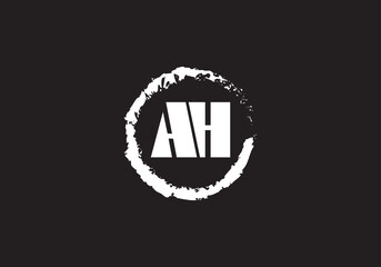 this is a creative AH latter icon design