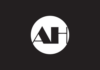 this is a creative AH latter icon design