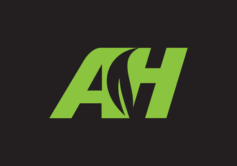 this is a creative AH latter icon design