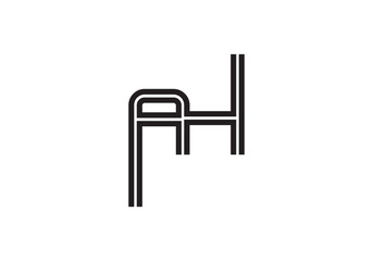 this is a creative AH latter icon design