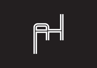 this is a creative AH latter icon design