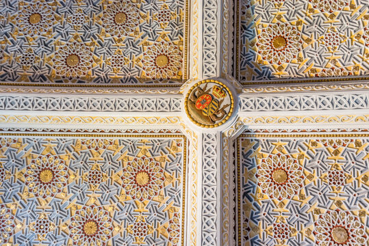 Sintra, Portugal - July 23 2016:  Parque e Pal&aacute;cio Nacional da Pena