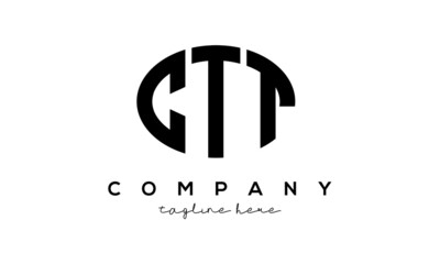 CTT three Letters creative circle logo design