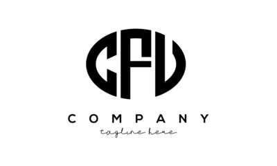CFU three Letters creative circle logo design