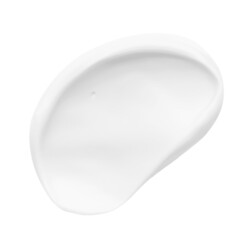 White cream smear. Cosmetics liquid product texture.