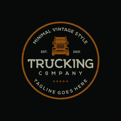 simple trucking logo design creative