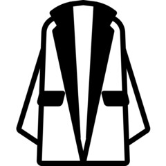 coat solid line icon