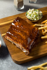 Homemade Baby Back Spare Ribs with Fries