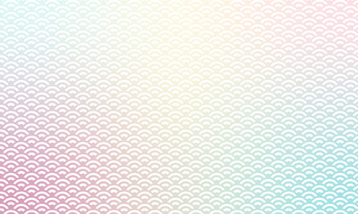 夏・暑中見舞い・淡い色・背景・和柄・青海波・波・伝統・模様