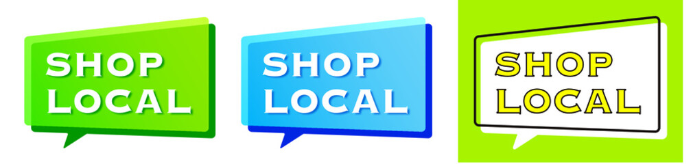 吹き出しに書かれたSHOP LOCALの文字