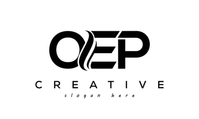 Deurstickers Letter OEP creative logo design vector © Murad Gazi