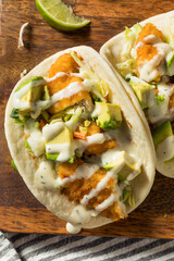 Homemade Fried Chicken Tacos