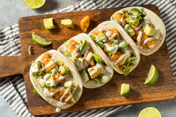 Homemade Fried Chicken Tacos