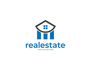 Modern simple real estate logo design