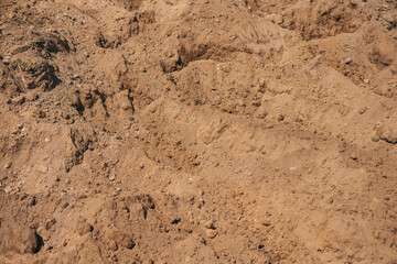 Dried dirt from a construction site