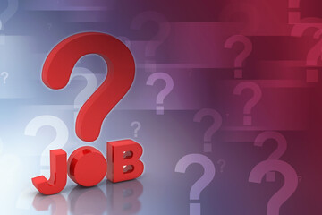 Search Job Concept 3d illustration
