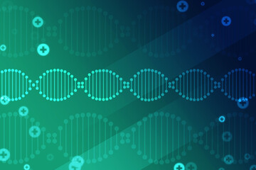 Obraz premium 2d render of dna structure, abstract background 