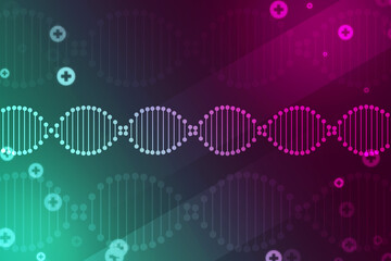 2d render of dna structure, abstract background
