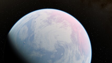 Planets and galaxy, science fiction wallpaper