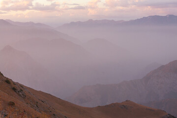 Naklejka premium Mountains silhouette