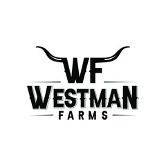 letter wf ranch logo design inspiration