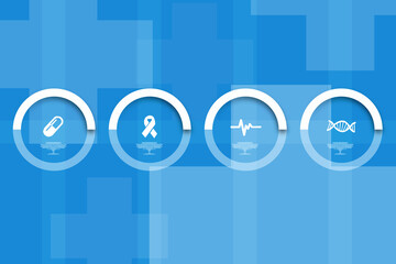 2D illustration medical structure background