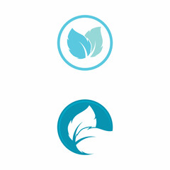 Naklejka premium Leaf icon Vector Illustration design Logo template