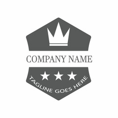Royal King Queen Crown Elegant Luxury logo design